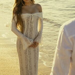 Belle Off the Shoulder Long Sleeve Mermaid Gown